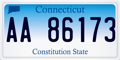 CT license plate AA86173