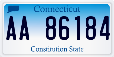 CT license plate AA86184