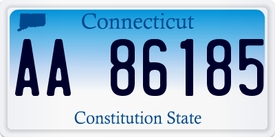 CT license plate AA86185