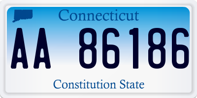 CT license plate AA86186