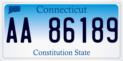 CT license plate AA86189