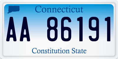 CT license plate AA86191