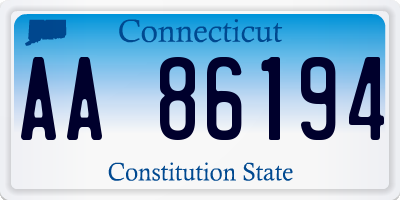 CT license plate AA86194