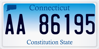 CT license plate AA86195