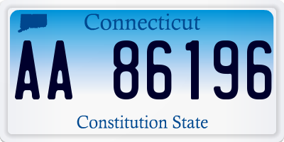 CT license plate AA86196