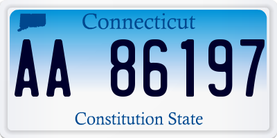 CT license plate AA86197