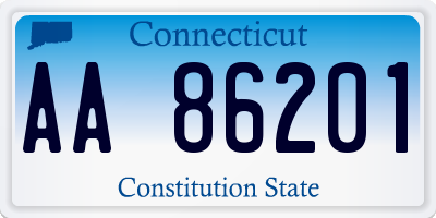 CT license plate AA86201