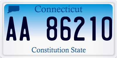 CT license plate AA86210