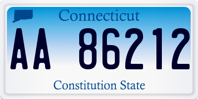 CT license plate AA86212