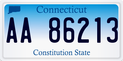 CT license plate AA86213