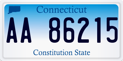 CT license plate AA86215