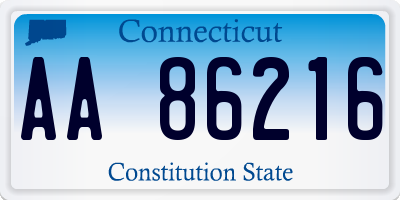 CT license plate AA86216