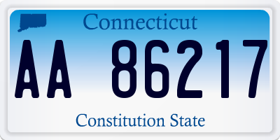 CT license plate AA86217