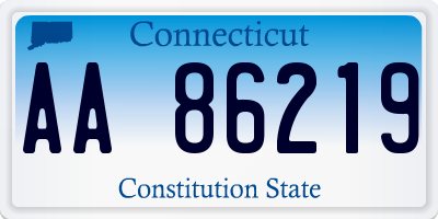 CT license plate AA86219