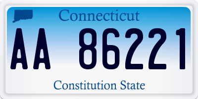 CT license plate AA86221