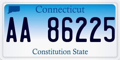 CT license plate AA86225