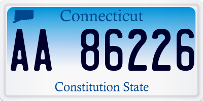 CT license plate AA86226