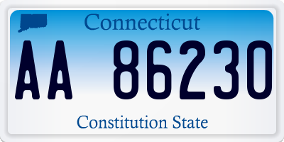 CT license plate AA86230