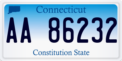 CT license plate AA86232