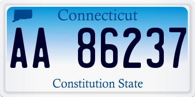 CT license plate AA86237