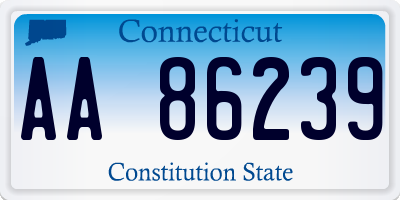 CT license plate AA86239