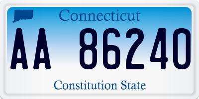 CT license plate AA86240