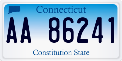 CT license plate AA86241