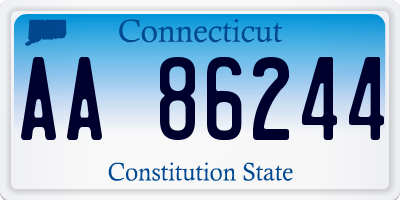 CT license plate AA86244