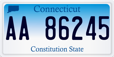 CT license plate AA86245