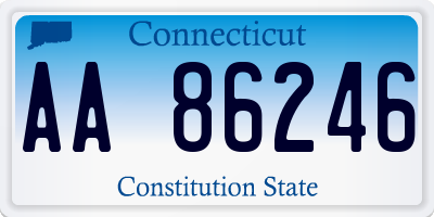 CT license plate AA86246