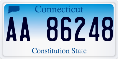 CT license plate AA86248