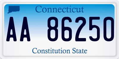 CT license plate AA86250