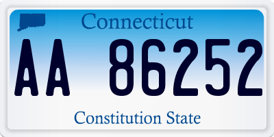 CT license plate AA86252