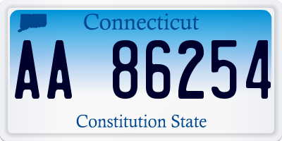 CT license plate AA86254