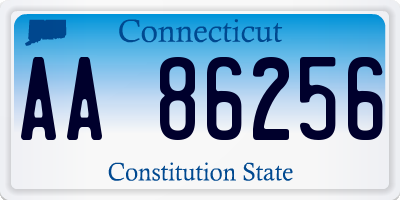 CT license plate AA86256