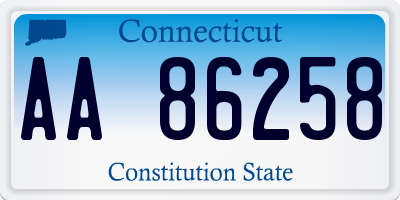 CT license plate AA86258