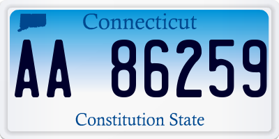 CT license plate AA86259