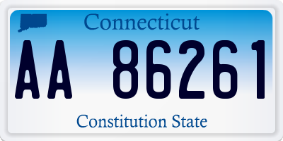 CT license plate AA86261