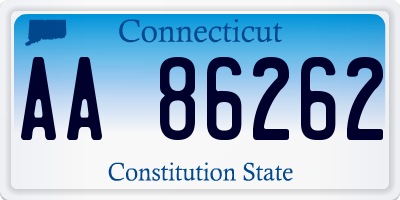 CT license plate AA86262