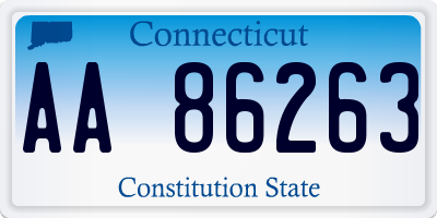 CT license plate AA86263