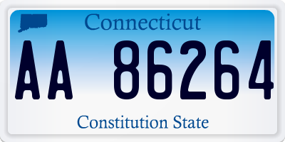 CT license plate AA86264