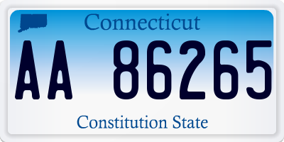 CT license plate AA86265