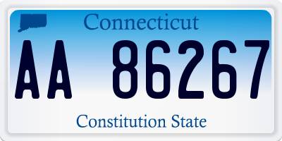 CT license plate AA86267