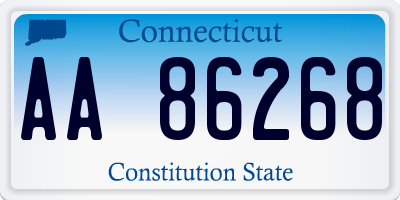 CT license plate AA86268