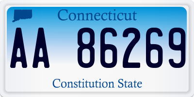 CT license plate AA86269