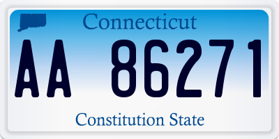 CT license plate AA86271