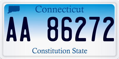 CT license plate AA86272