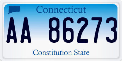 CT license plate AA86273