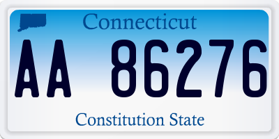 CT license plate AA86276