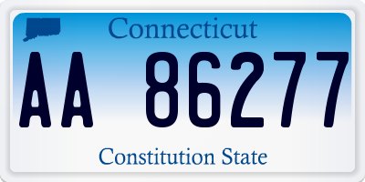 CT license plate AA86277